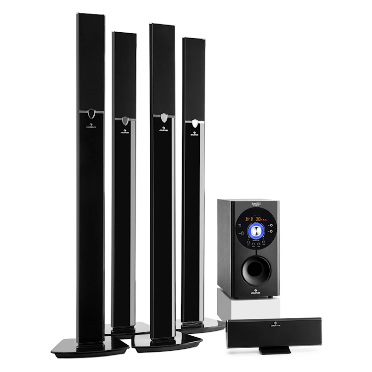 سیستم صوتی سینمای خانگی حرفه‌ ای klarstein Areal 653 5.1-Soundsystem - مدل بلوتوث دار با ریموت کنترل